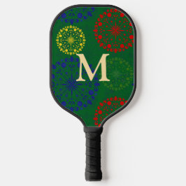 Eenvoudige getextureerde besneeuwde mandala pickleball paddle