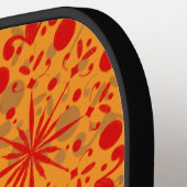 Eenvoudige getextureerde besneeuwde mandala pickleball paddle (Links Detail)