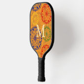 Eenvoudige getextureerde besneeuwde mandala pickleball paddle (Links)