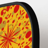 Eenvoudige getextureerde besneeuwde mandala pickleball paddle (Links Detail)