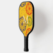 Eenvoudige getextureerde besneeuwde mandala pickleball paddle (Links)