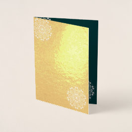 Eenvoudige getextureerde groene bruiloft folie kaarten