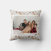 Eenvoudige getrouwde en vrolijke pasgehuwde kerstf kussen (Achterkant)