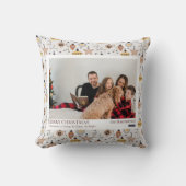 Eenvoudige getrouwde en vrolijke pasgehuwde kerstf kussen (Voorkant)