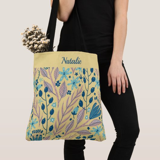 Eenvoudige geverfde Canvas tas van Floral (Dichtbij)