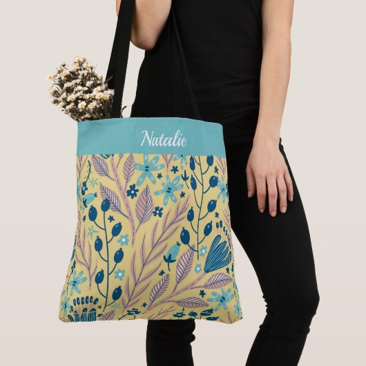 Eenvoudige geverfde Canvas tas van Floral (Dichtbij)