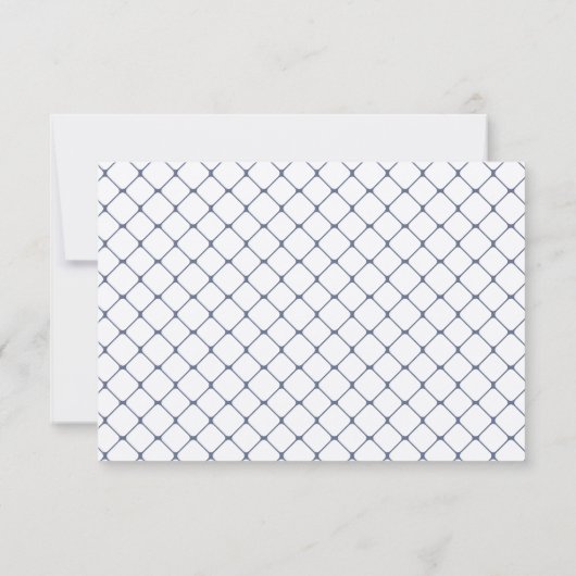 Eenvoudige Gevist Haak Trouwringen RSVP Card Kraft (Achterkant)