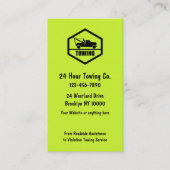 Eenvoudige gewaagde automobiel het slepen Visiteka Visitekaartje (Voorkant)