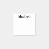 Eenvoudige Gewaagde Moderne Gepersonaliseerde Post-it® Notes (Voorkant)