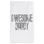 Eenvoudige Geweldige papa Vaderdag | Gift Bag Klein Cadeauzakje (Achterkant)