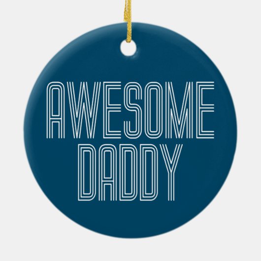 Eenvoudige Geweldige papa Vaderdag | ORNAMENT (Achterkant)