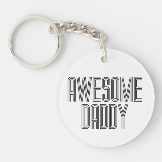 Eenvoudige Geweldige papa Vaderdag | SLEUTELHANGER (Voorkant)