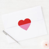 Eenvoudige gewone rode en roze feestelijke viering hart sticker (Envelop)