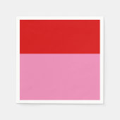 Eenvoudige gewone rode en roze feestelijke viering servet (Voorkant)