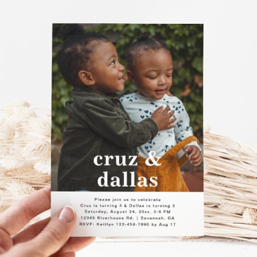 Eenvoudige gezamenlijke uitnodiging op feestdag |