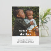 Eenvoudige gezamenlijke uitnodiging op feestdag |  (Staand voorkant)