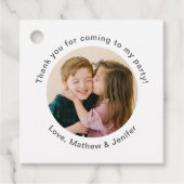 Eenvoudige gezamenlijke verjaardag bedankjes labels (Voorkant)