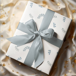 Eenvoudige gezellige boho laat witte achtergrond cadeaupapier