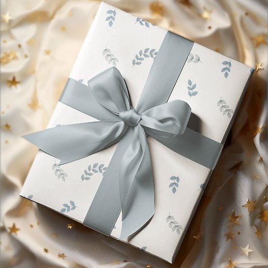 Eenvoudige gezellige boho laat witte achtergrond cadeaupapier