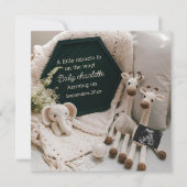 Eenvoudige gezellige neutrale zwangerschapsaankond kaart (Voorkant)