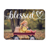 Eenvoudige gezinfoto zonder Thanksgiving Magneet (Horizontaal)