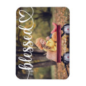 Eenvoudige gezinfoto zonder Thanksgiving Magneet (Verticaal)