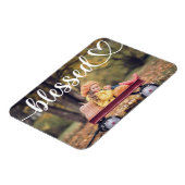 Eenvoudige gezinfoto zonder Thanksgiving Magneet (Linkerzijde)