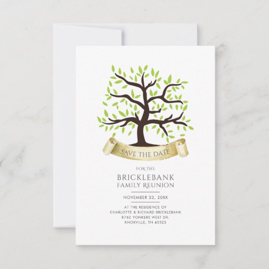 Eenvoudige gezinshereniging save the date (Voorkant)