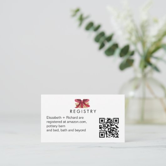 Eenvoudige Gift Registry voor Baby QR Code Kaart I (Staand voorkant)