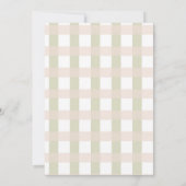 Eenvoudige Gingham Easter Brunch Uitnodiging (Achterkant)