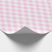 Eenvoudige Gingham Wrapping papier pastel roze (Hoek)