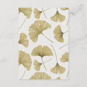 Eenvoudige Ginkgo Leaf Wedding Details Informatiekaartje (Achterkant)