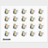 Eenvoudige Giraffe dank u Ronde Sticker (Vel)
