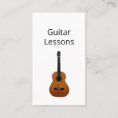 Eenvoudige gitaarlessen QR-code Muziekleraar Visitekaartje (Voorkant)