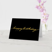 Eenvoudige gladde verjaardag folie wenskaart (Orchidee)