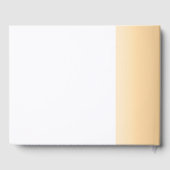 Eenvoudige Glam Goud en Witte Trouw Monogram  Gastenboek (Achterkant)