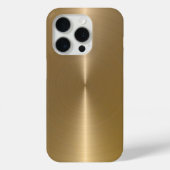Eenvoudige glanzende metallic faux gouden achtergr Case-Mate iPhone case (Achterkant)