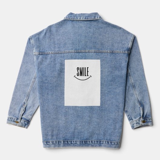 Eenvoudige glimlach denim jacket (Achterkant)