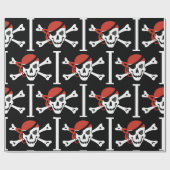 Eenvoudige glimlach Pirate Skull Cadeaupapier (Vlak)