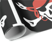 Eenvoudige glimlach Pirate Skull Cadeaupapier (Rol Hoek)