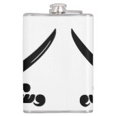 Eenvoudige glimlach Pirate Skull Heupfles (Achterkant)