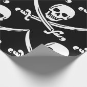 Eenvoudige glimlach Pirate Skull met gekruiste zwa Cadeaupapier (Hoek)