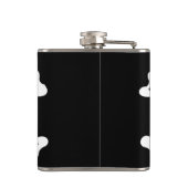 Eenvoudige glimlach Pirate Skull met Red Bandanna Heupfles (Achterkant)