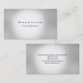 Eenvoudige glin Elegant Grey White minimalist Mode Visitekaartje (Voorkant / Achterkant)