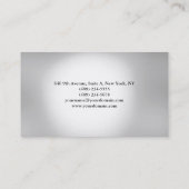 Eenvoudige glin Elegant Grey White minimalist Mode Visitekaartje (Achterkant)