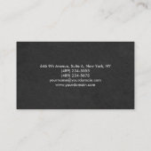 Eenvoudige glin elegante grijze textuur Profession Visitekaartje (Achterkant)