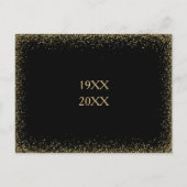 Eenvoudige Gliter Jubileum 50e Save The Date Aankondigingskaart (Achterkant)