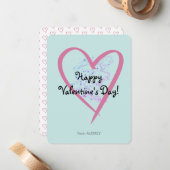 Eenvoudige Glitter Classroom Valentijnsdag Notitiekaartje (Voorkant / Achterkant in situ)