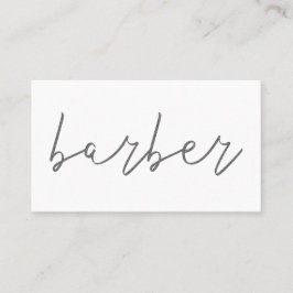 Eenvoudige glitter grijze houtskool kapper handges visitekaartje