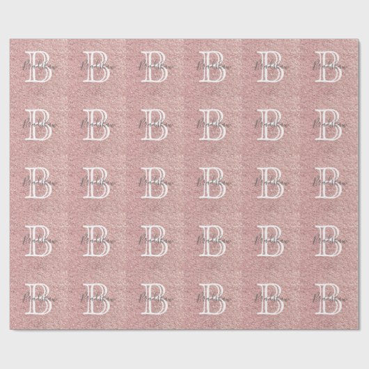 Eenvoudige Glitter Naam Cadeaupapier (Vlak)